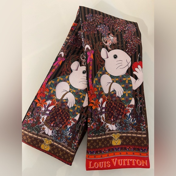 NEW Louis Vuitton Silk Vuittonite Bandeau - Picture 3 of 6